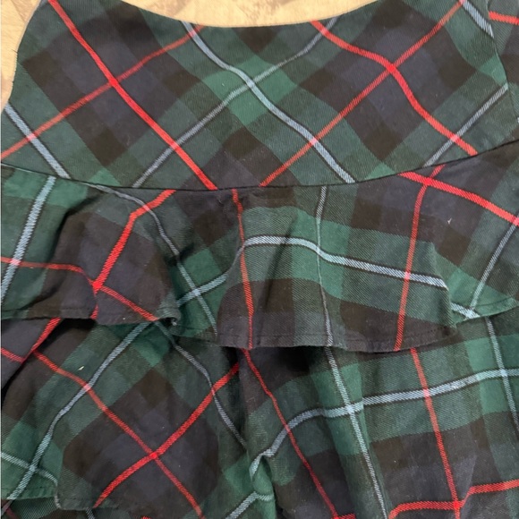 Plaid Skirt with Ruffle Detail - Picture 1 of 7